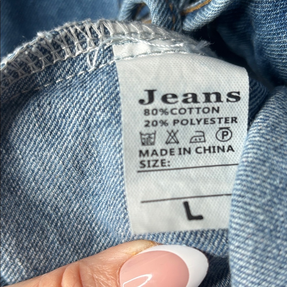 Cropped Tie-Front Denim Jacket - Blue - Picture 2 of 8